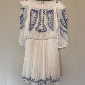 Blue & White Entro Dress - Medium